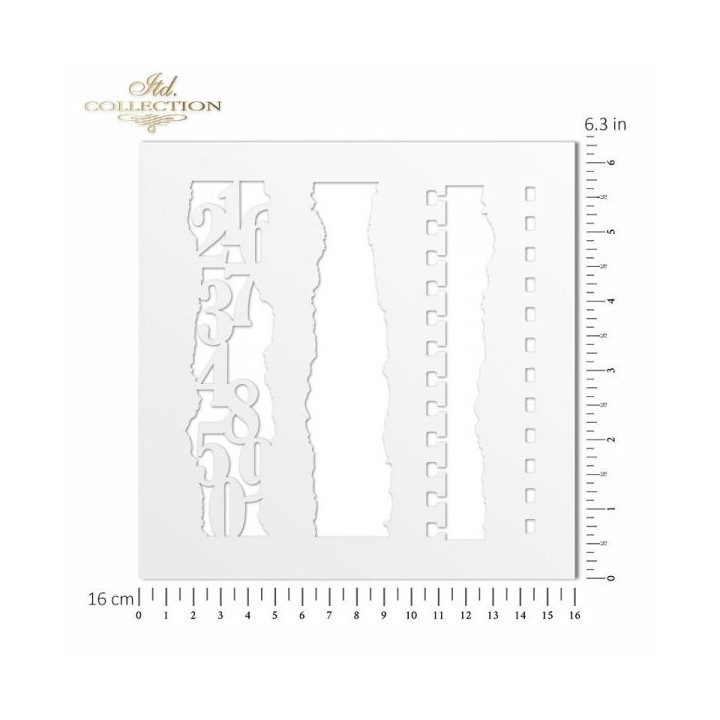 Sjabloon voor scrapbooking en decoupage 16x16 cm ST0207A