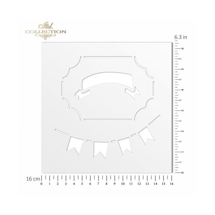 Sjabloon voor scrapbooking en decoupage 16x16 cm ST0213A
