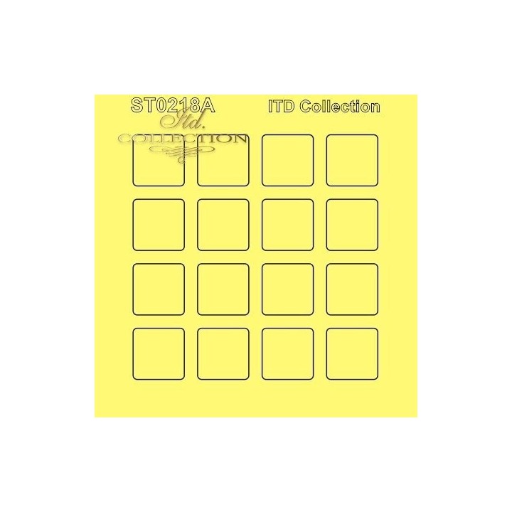 Sjabloon voor scrapbooking en decoupage 16x16 cm ST0218A