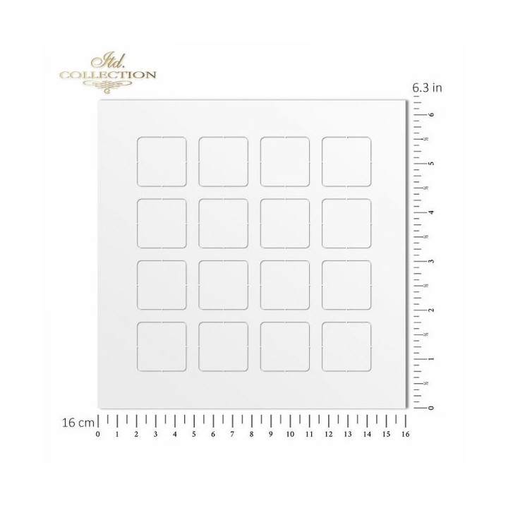 Sjabloon voor scrapbooking en decoupage 16x16 cm ST0218A