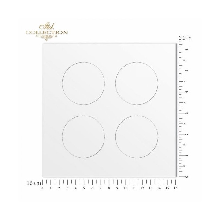 Sjabloon voor scrapbooking en decoupage 16x16 cm ST0219A