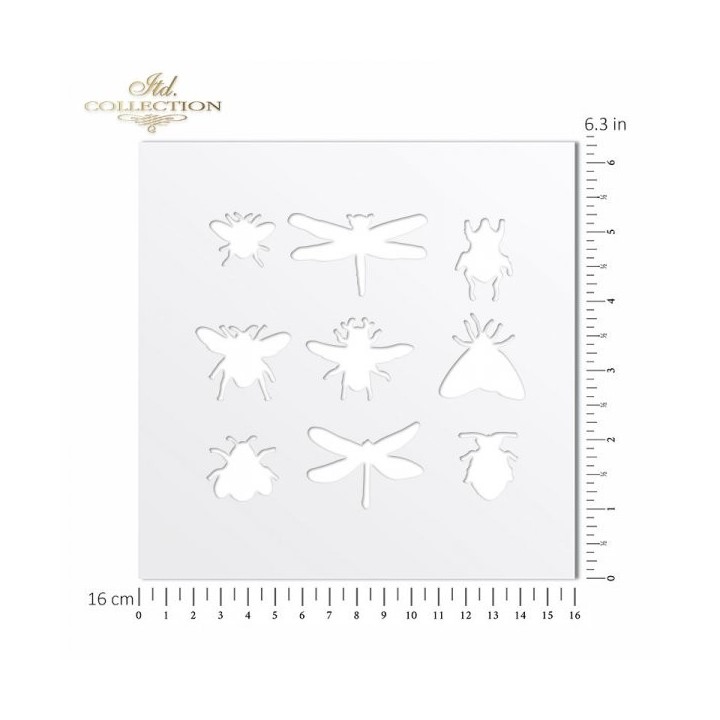 Sjabloon voor scrapbooking en decoupage 16x16 cm ST0231A