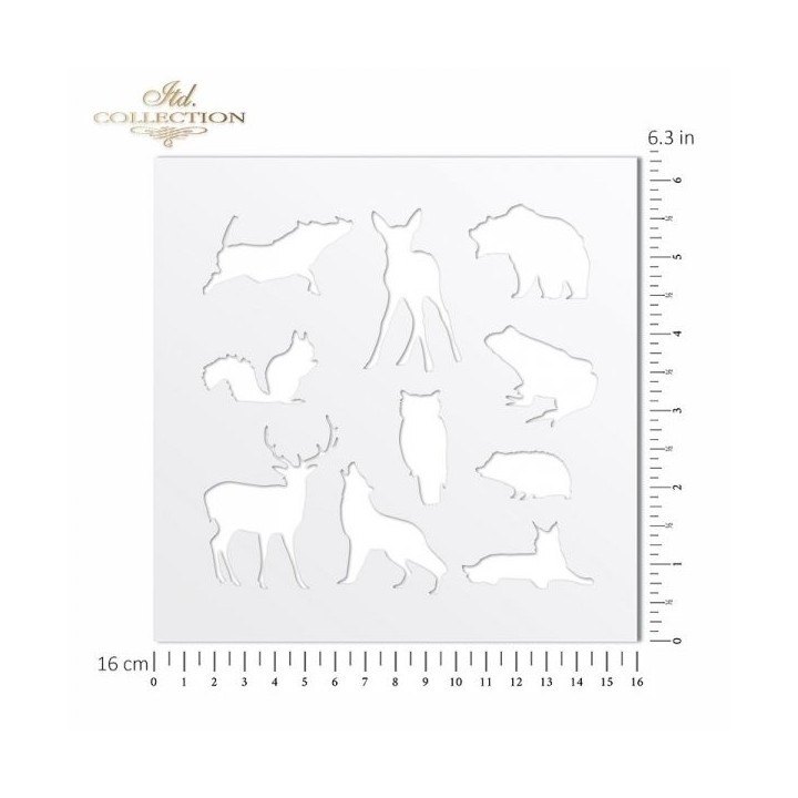 Sjabloon voor scrapbooking en decoupage 16x16 cm ST0233A
