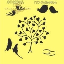Sjabloon voor scrapbooking en decoupage 16x16 cm ST0236A