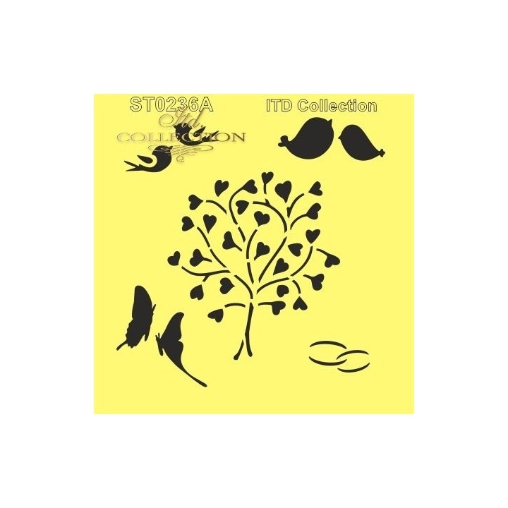 Sjabloon voor scrapbooking en decoupage 16x16 cm ST0236A