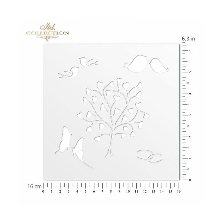 Sjabloon voor scrapbooking en decoupage 16x16 cm ST0236A