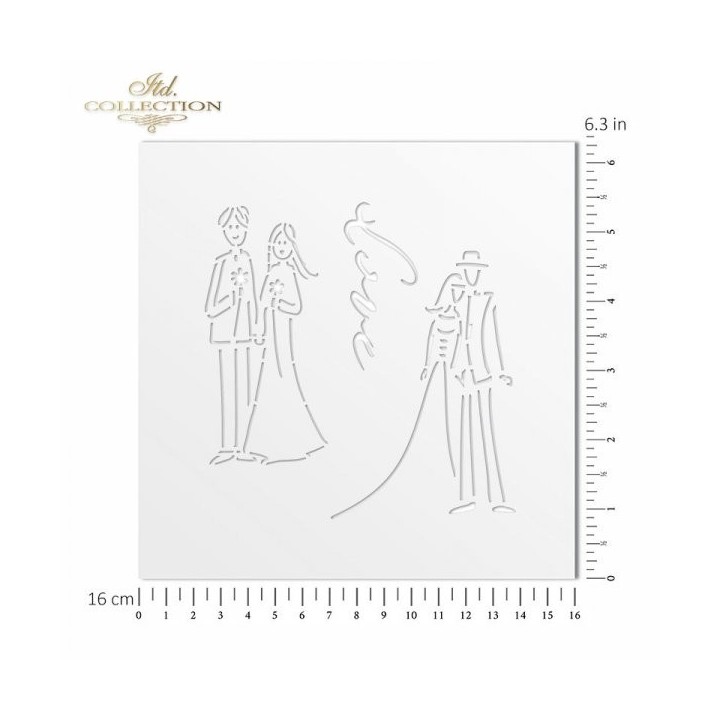 Sjabloon voor scrapbooking en decoupage 16x16 cm ST0237A