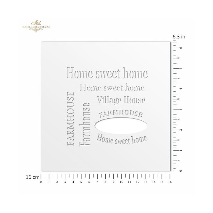 Sjabloon voor scrapbooking en decoupage 16x16 cm ST0241A