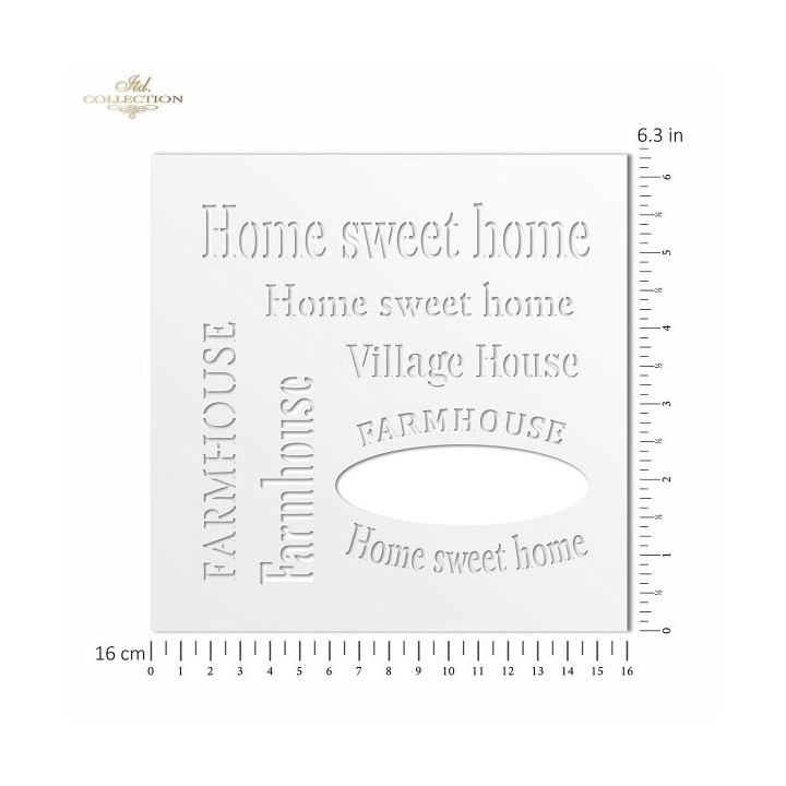 Sjabloon voor scrapbooking en decoupage 16x16 cm ST0242B