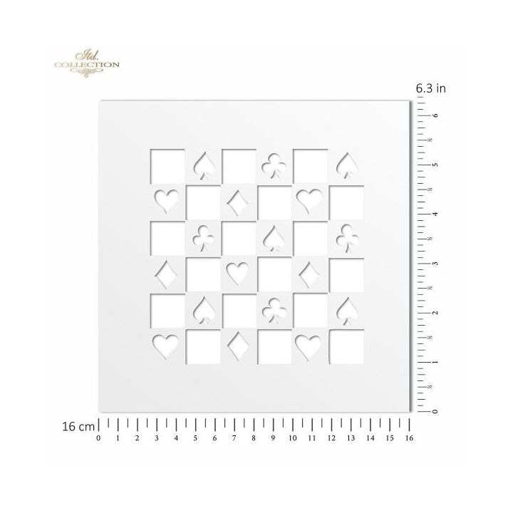 Sjabloon voor scrapbooking en decoupage 16x16 cm ST0246A