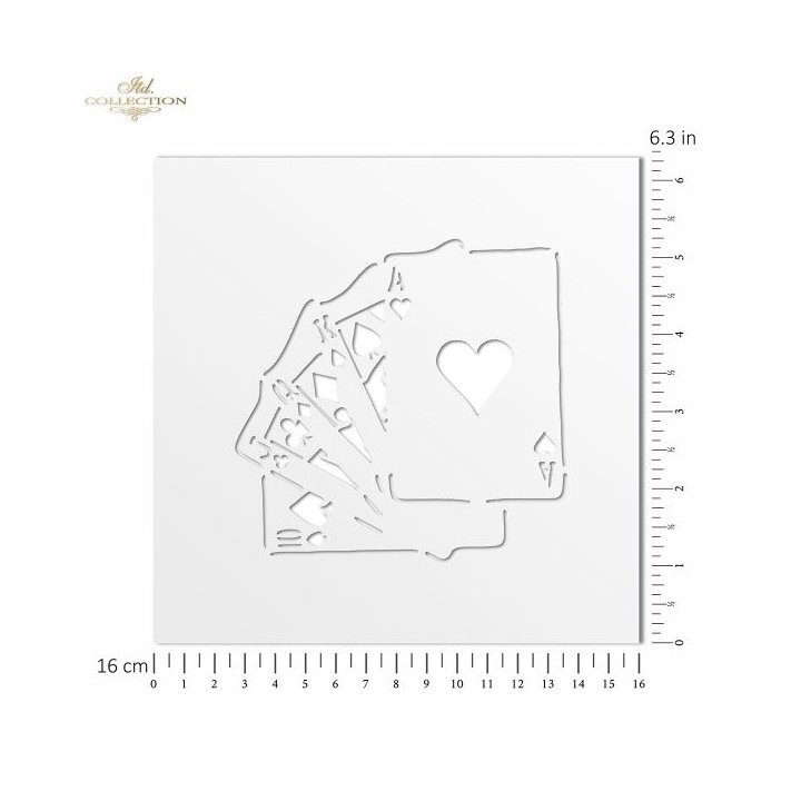 Sjabloon voor scrapbooking en decoupage 16x16 cm ST0249A
