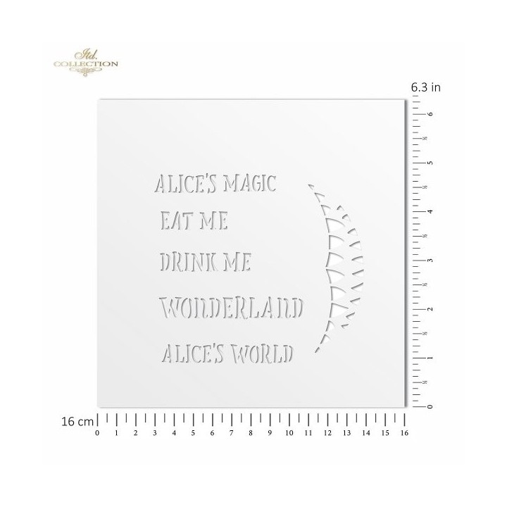 Sjabloon voor scrapbooking en decoupage 16x16 cm ST0250A