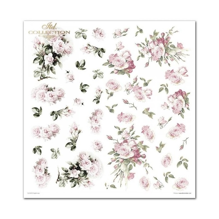 Scrapbookingpapier SLS-001 ''Engelse roos''