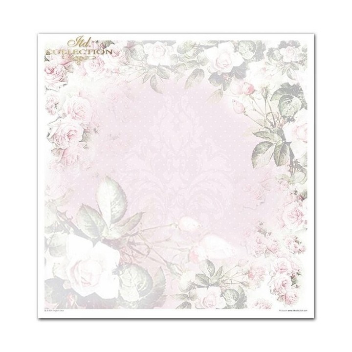 Scrapbookingpapier SLS-001 ''Engelse roos''