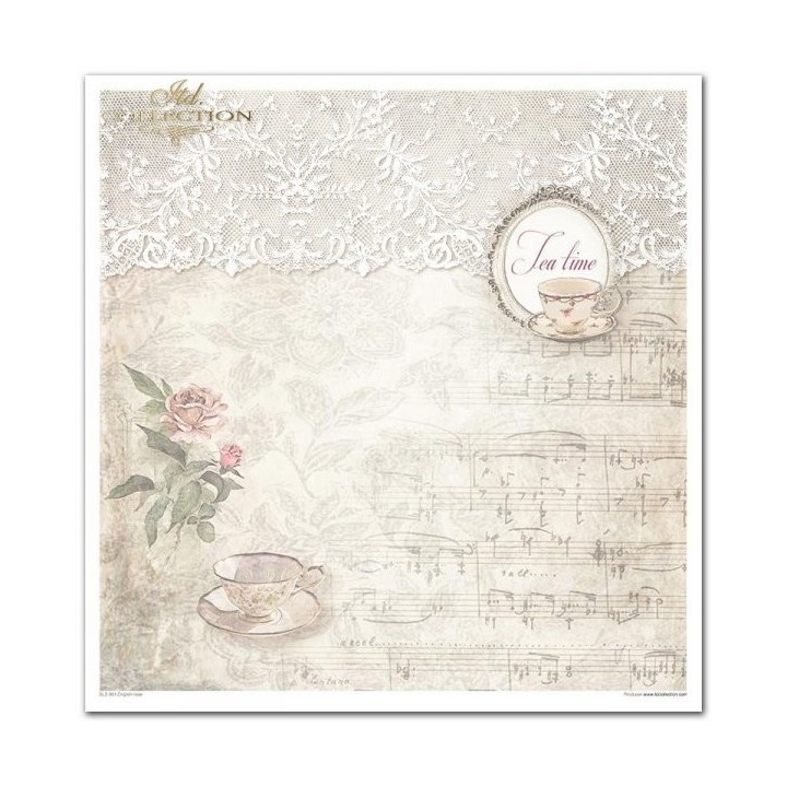Scrapbookingpapier SLS-001 ''Engelse roos''