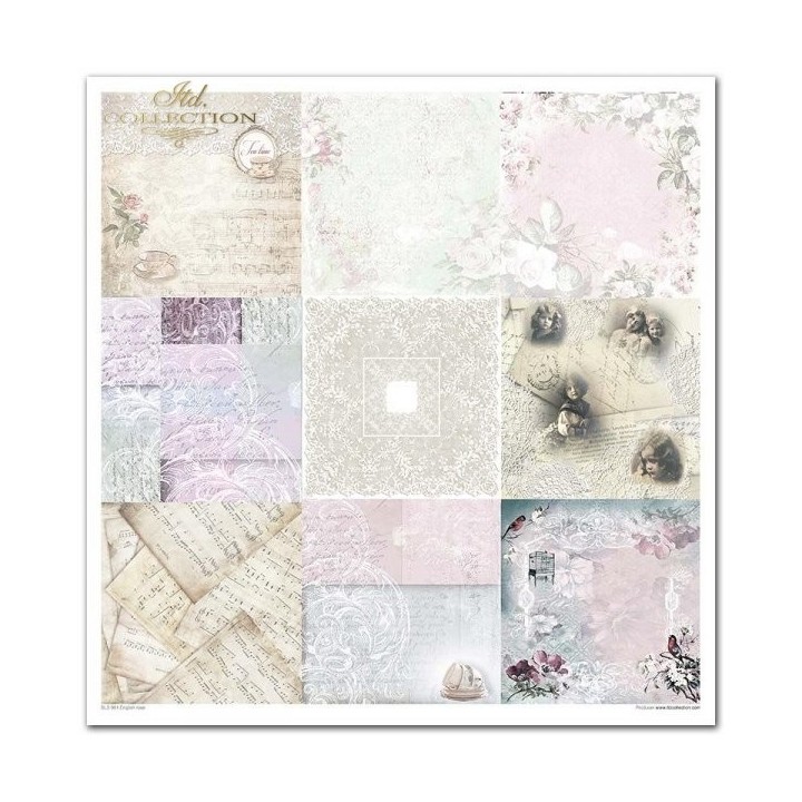 Scrapbookingpapier SLS-001 ''Engelse roos''