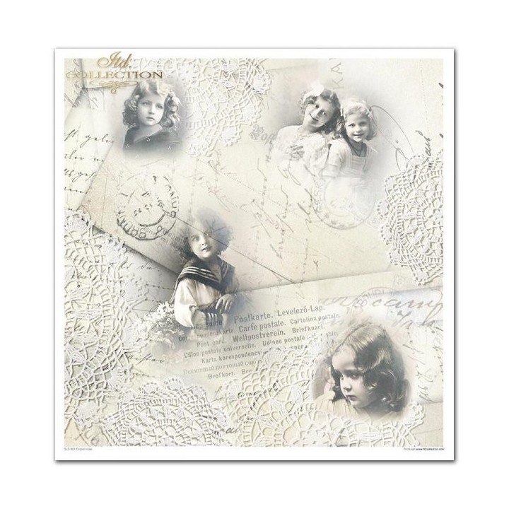 Scrapbookingpapier SLS-001 ''Engelse roos''
