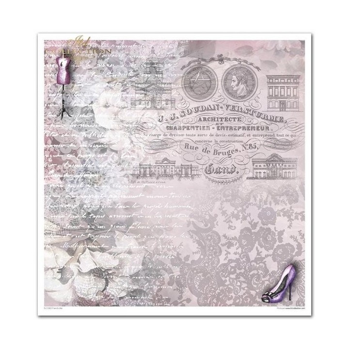 Scrapbookingpapier SLS-002 ''French Chic''