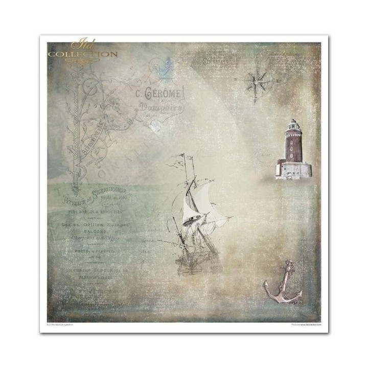 Scrapbookingpapier SLS-004 ''Nautische expeditie''
