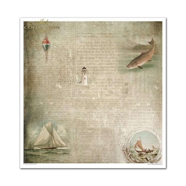 Scrapbookingpapier SLS-004 ''Nautische expeditie''