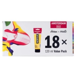Amsterdam Standard Series Acrylic Paint Value Package 18x120ml