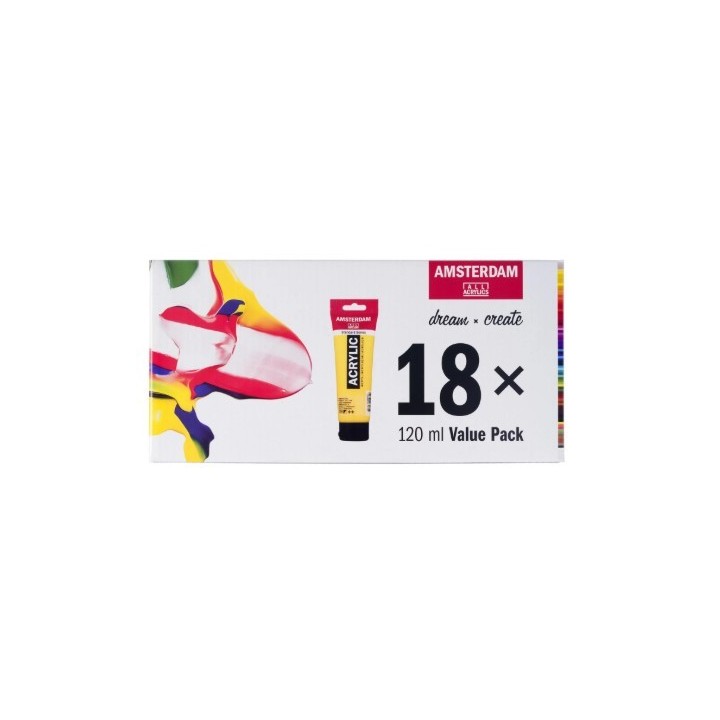 Amsterdam Standard Series Acrylic Paint Value Package 18x120ml
