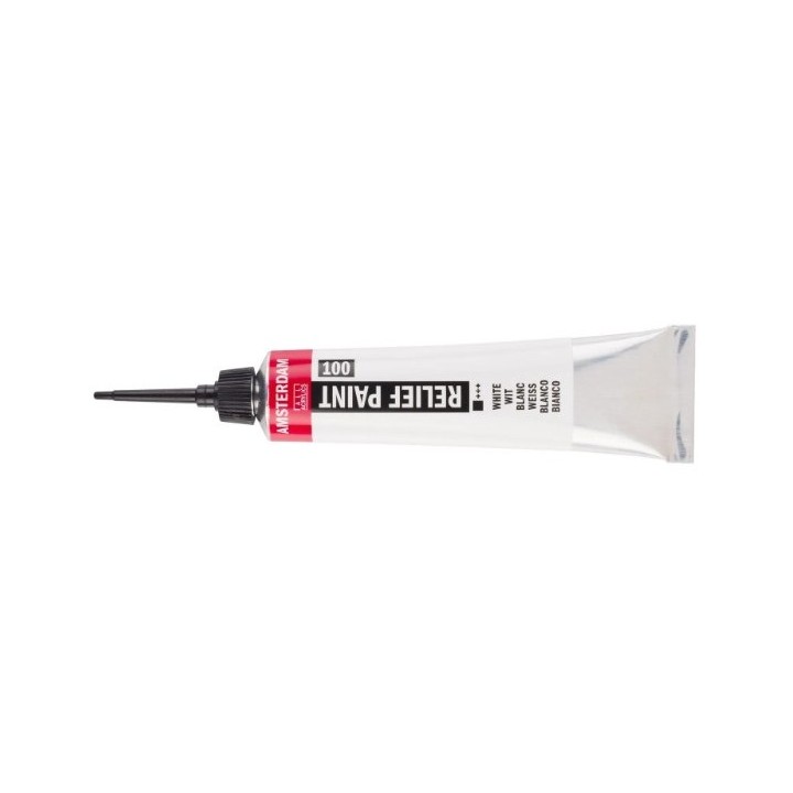 Amsterdam Reliëf Verf Tube Wit 100 20ml