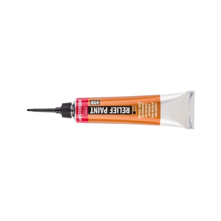 Amsterdam Reliëf Verf Tube Antiekgoud 814 20ml