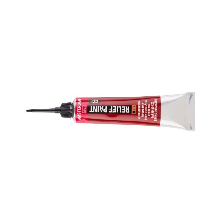 Amsterdam Reliëf Verf Tube Roodbruin 422 20ml