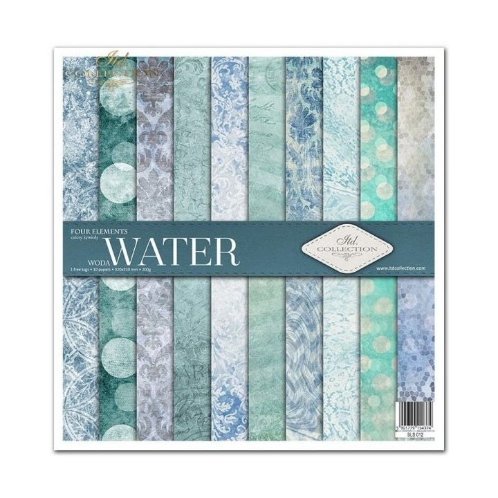 Scrapbookingpapier SLS-012 ''Vier elementen - Water''