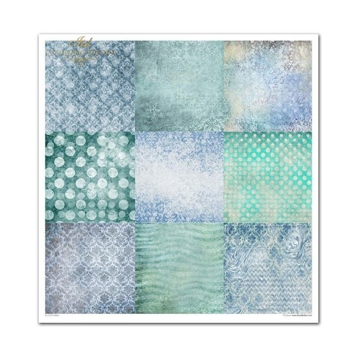 Scrapbookingpapier SLS-012 ''Vier elementen - Water''