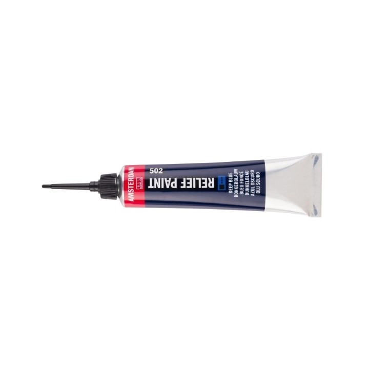 Amsterdam Reliëf Verf Tube Donkerblauw 502 20ml