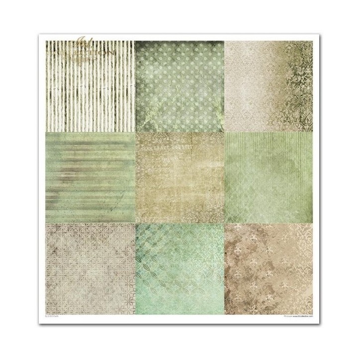 Scrapbookingpapier SLS-013 ''Vier elementen - Aarde''