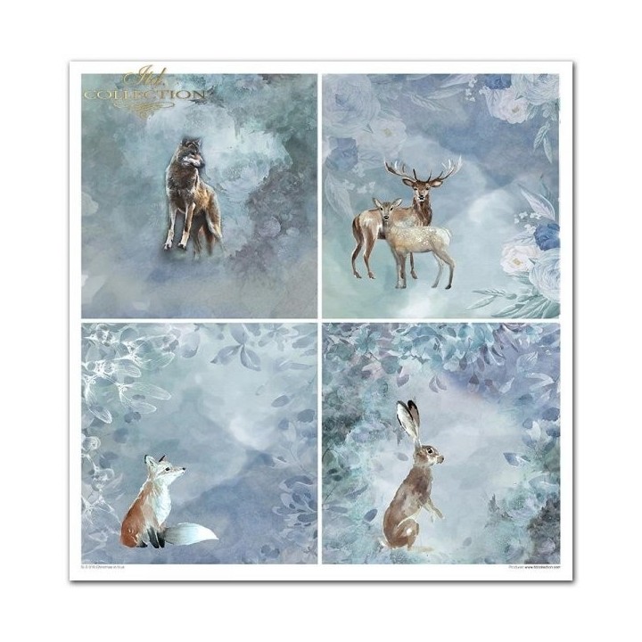 Scrapbookingpapier SLS-019 ''Kerst in blauw''