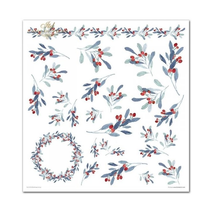 Scrapbookingpapier SLS-019 ''Kerst in blauw''
