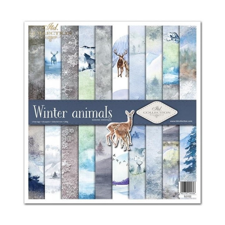 Scrapbookingpapier SLS-022 ''Winterdieren''