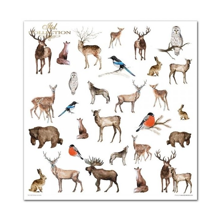 Scrapbookingpapier SLS-022 ''Winterdieren''