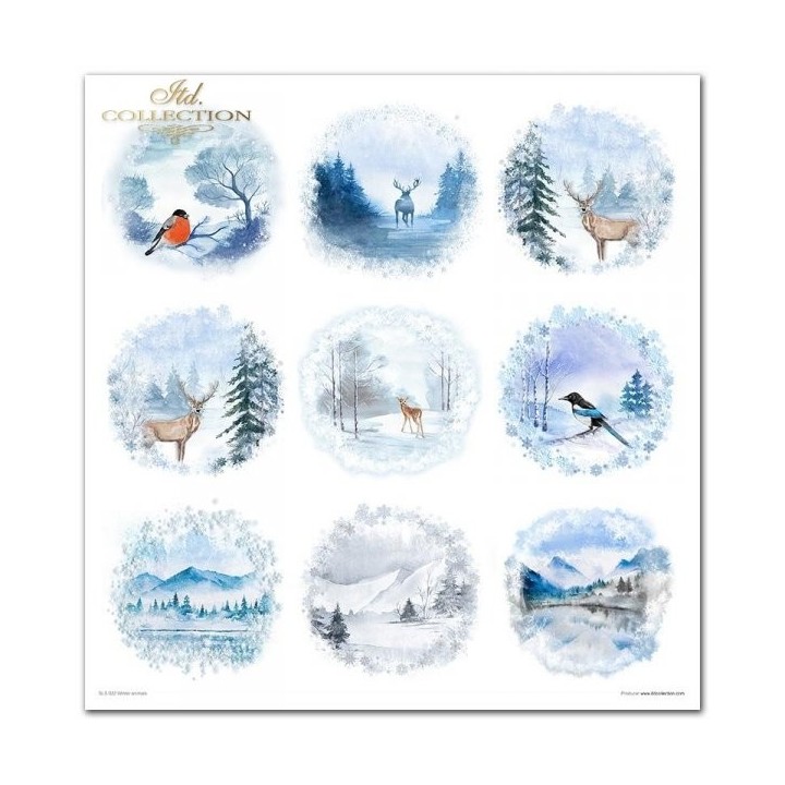 Scrapbookingpapier SLS-022 ''Winterdieren''