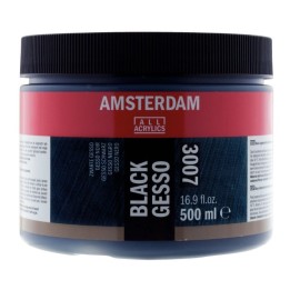 Amsterdam Gesso Zwart 3007 Pot 500ml