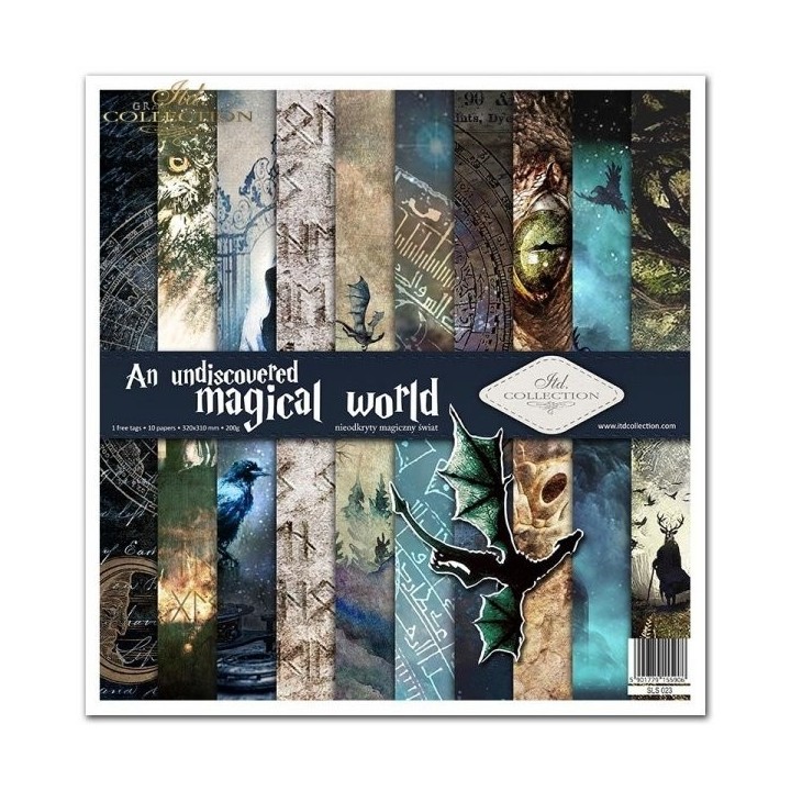 Scrapbookingpapier SLS-023 ''Een onontdekte magische wereld''