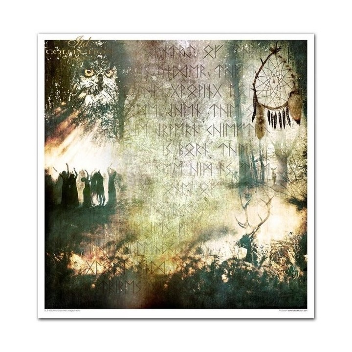 Scrapbookingpapier SLS-023 ''Een onontdekte magische wereld''