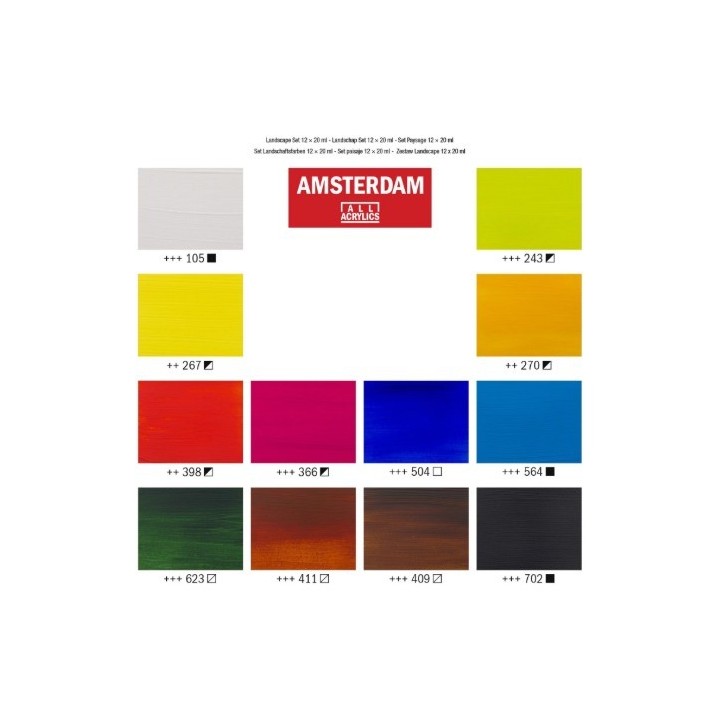 Amsterdam Standard Series Acrylic Paint Landscape Set 12x20ml