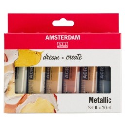 Amsterdam Standard Series Acrylic Paint Metallic Set 6x20ml