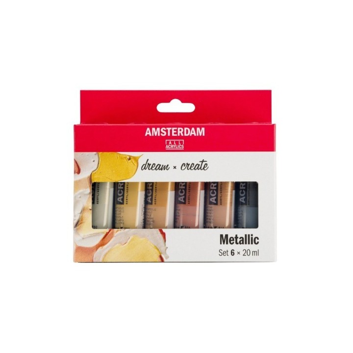 Amsterdam Standard Series Acrylic Paint Metallic Set 6x20ml