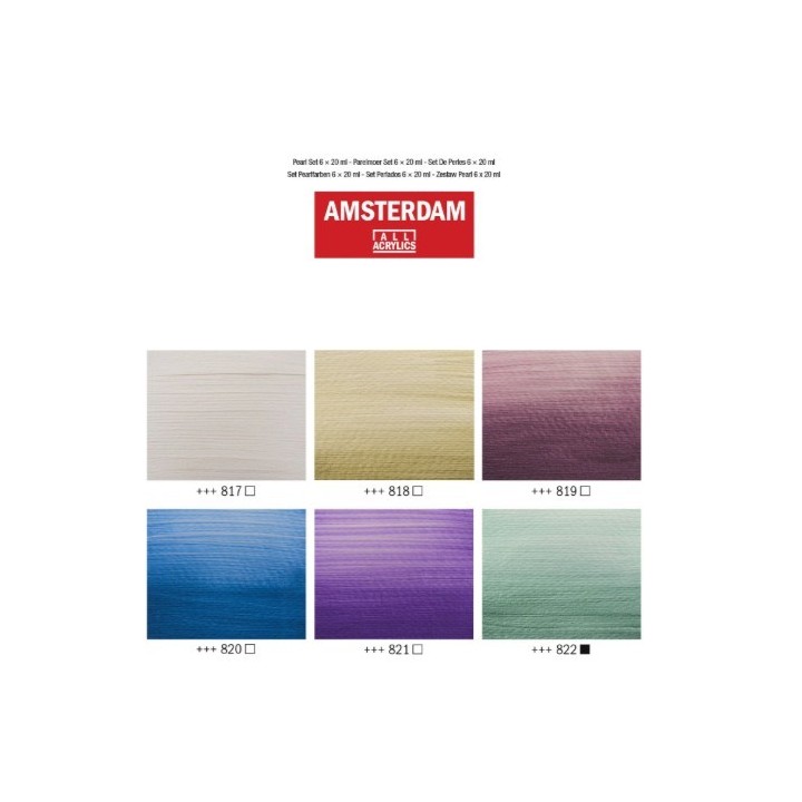 Amsterdam Standard Series Acrylic Paint Pearlescent Set 6x20ml