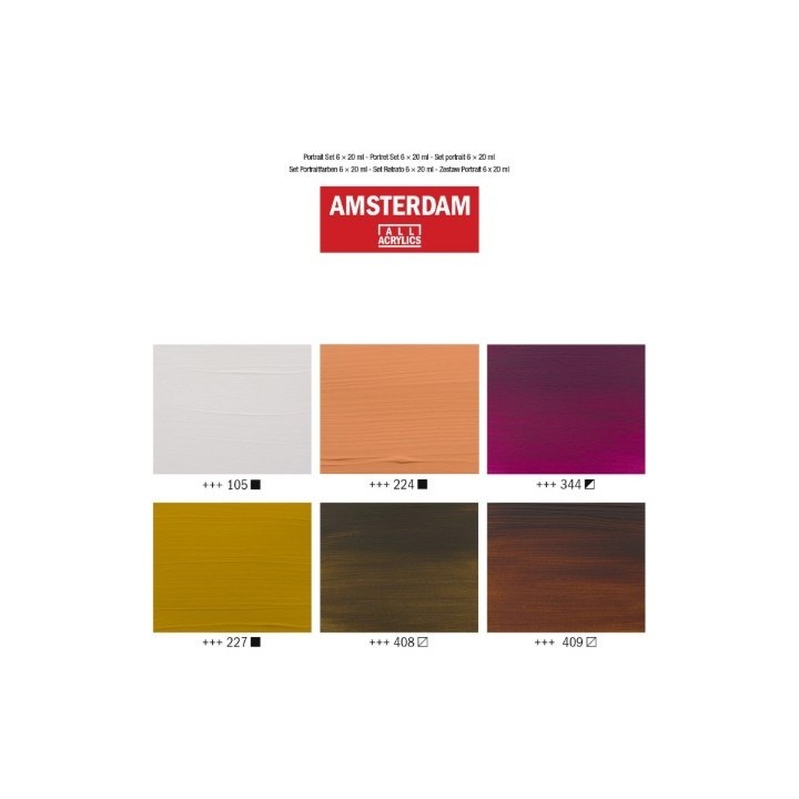 Amsterdam Standard Series Acrylic Paint Portrait Set 6x20ml