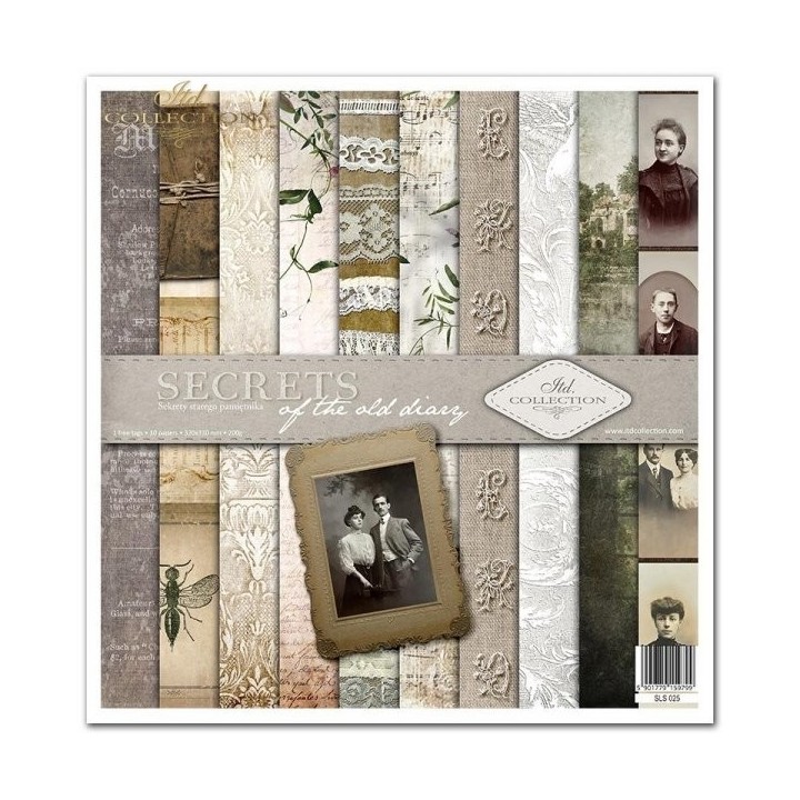 Scrapbookingpapier SLS-025 ''Geheimen van het oude dagboek''