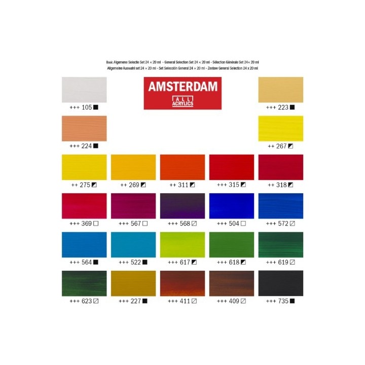 Amsterdam Standard Series Acrylics Algemene selectie Set 24x20ml