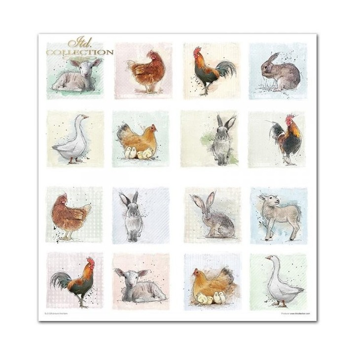 Scrapbookingpapier SLS-029 ''Rond de boerderij''