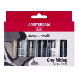 Amsterdam Standard Series Acrylverf Grijstinten Set 6x20ml